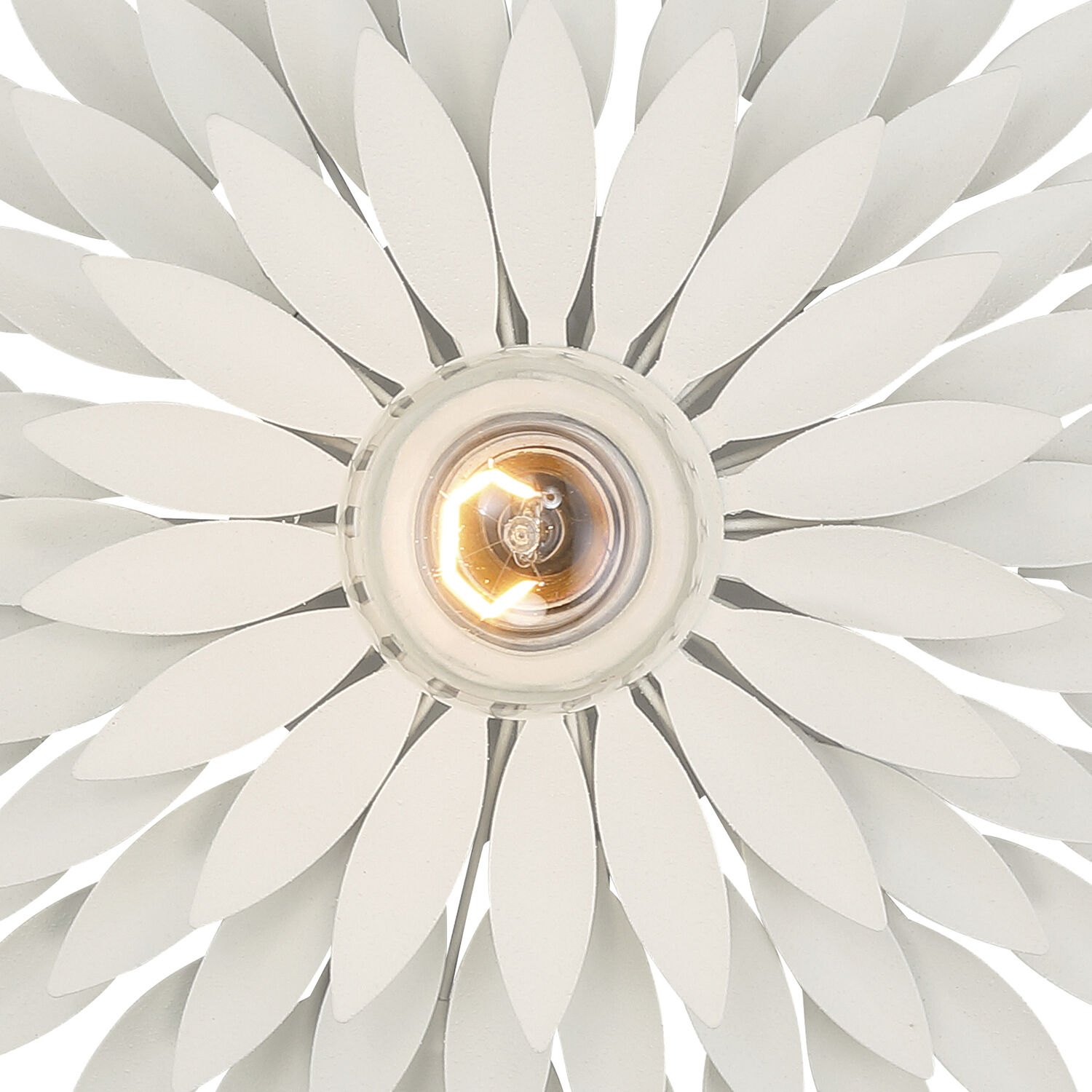 Broche 1 Light 11 inch Matte White Flush Ceiling Light