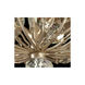 Bask 3 Light 18 inch Gold Dust Semi-Flush Ceiling Light, Premium Pre-Installed Crystal