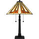 Tiffany 22 inch 60.00 watt Matte Black Table Lamp Portable Light