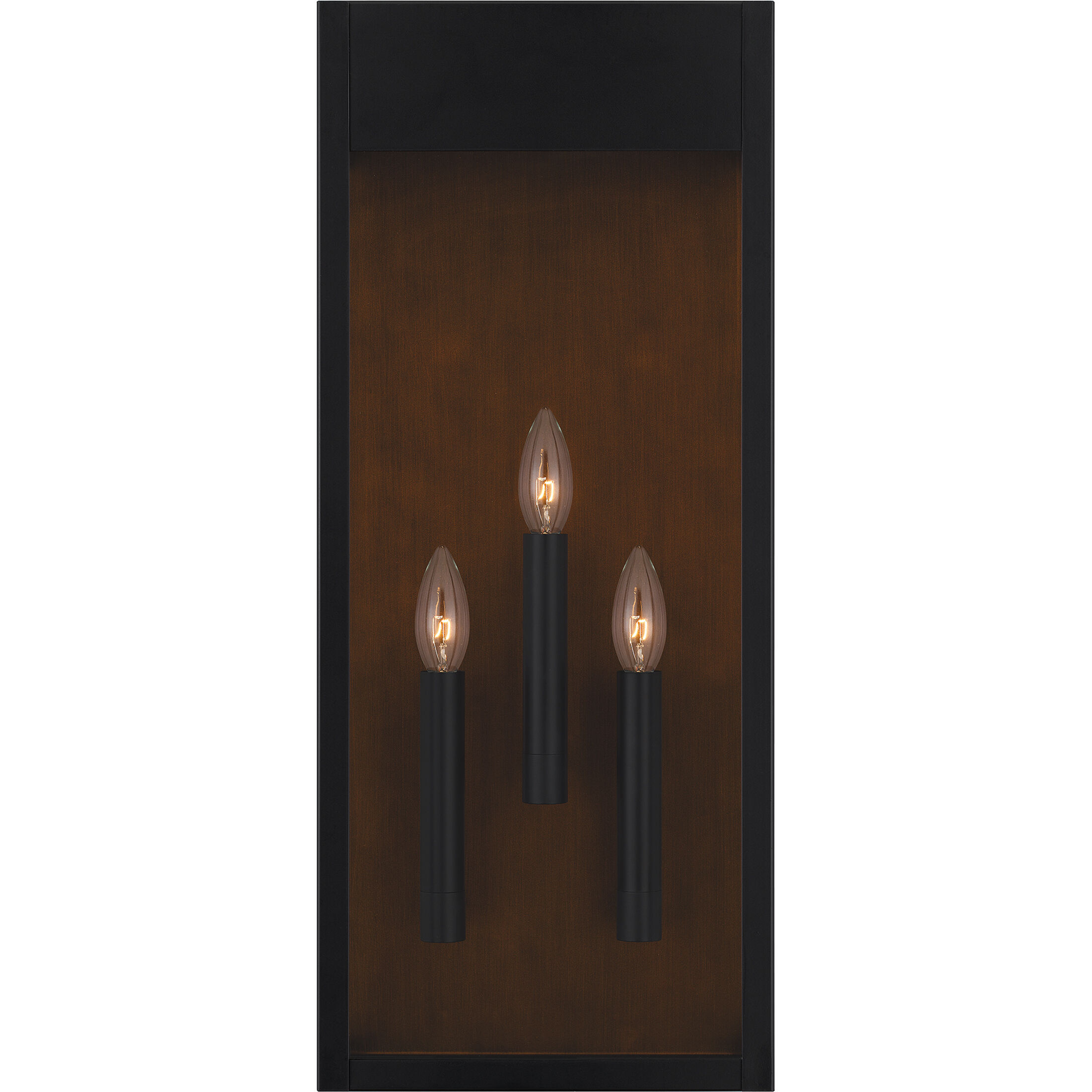 Maren 3 Light 24 inch Matte Black Outdoor Wall Lantern