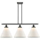 Ballston X-Large Cone LED 36 inch Oil Rubbed Bronze Island Light Ceiling Light in Matte White Glass