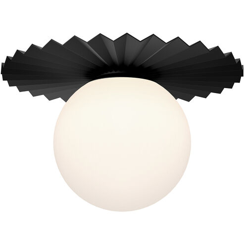 Alora Mood Plume 1 Light 14 inch Matte Black Flush Mount Ceiling Light