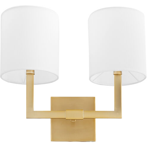 Bolero 2 Light 15 inch Aged Brass Wall Sconce Wall Light