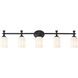 Orion 5 Light 40.25 inch Matte Black Bath Vanity Light Wall Light