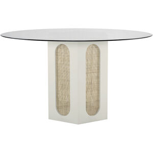 Clearwater 54 X 54 inch Shoji White with Natural and Clear Dining Table