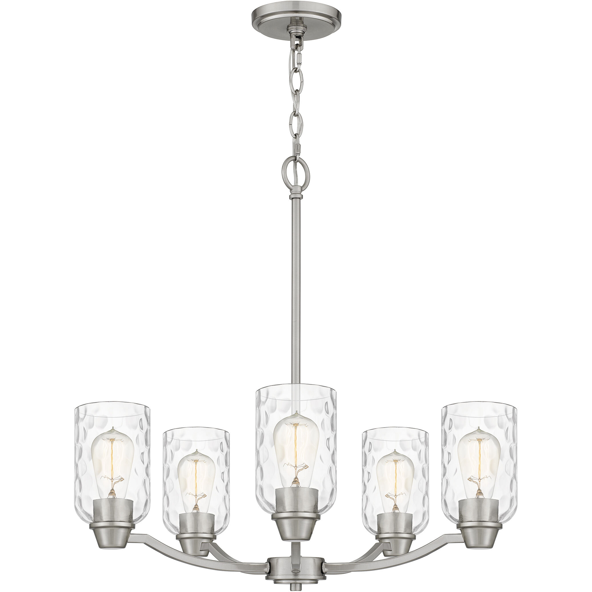 Acacia 5 Light 24 inch Brushed Nickel Chandelier Ceiling Light