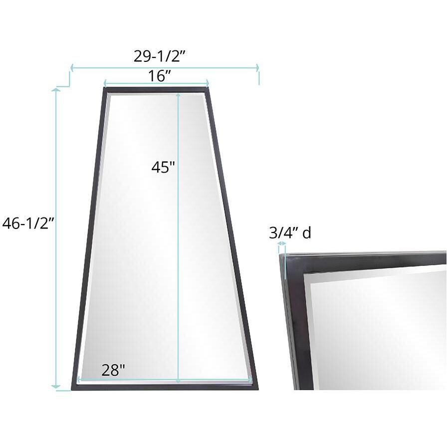 Ezra 47.5 X 30 inch Black Mirror