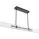 Glacier LED 50.9 inch Matte Black Linear Pendant Ceiling Light in 2700K LED, Dining