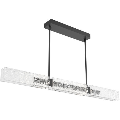 Glacier LED 50.9 inch Matte Black Linear Pendant Ceiling Light in 2700K LED, Dining