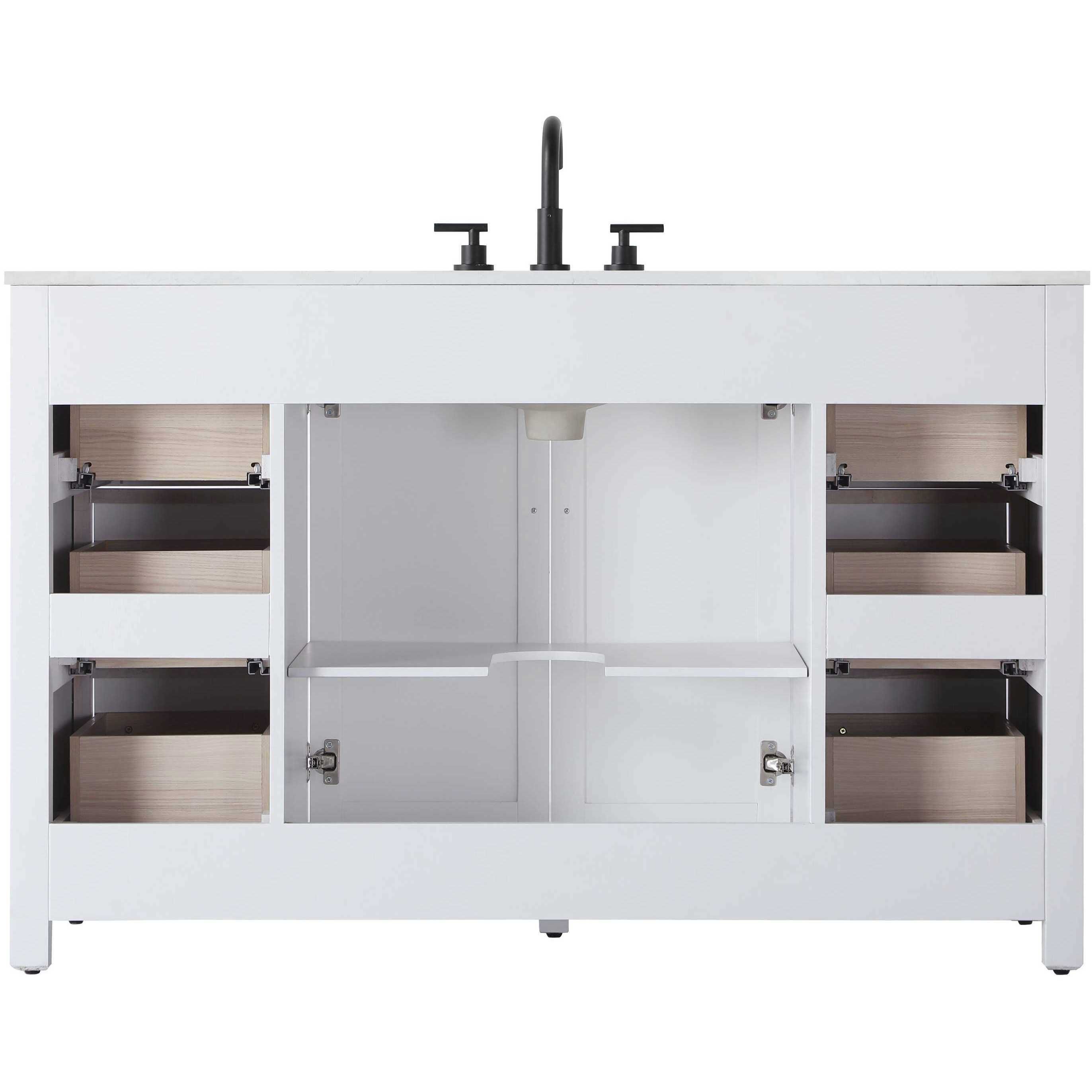 Alina 54 X 34 inch White Bathroom Vanity Cabinet