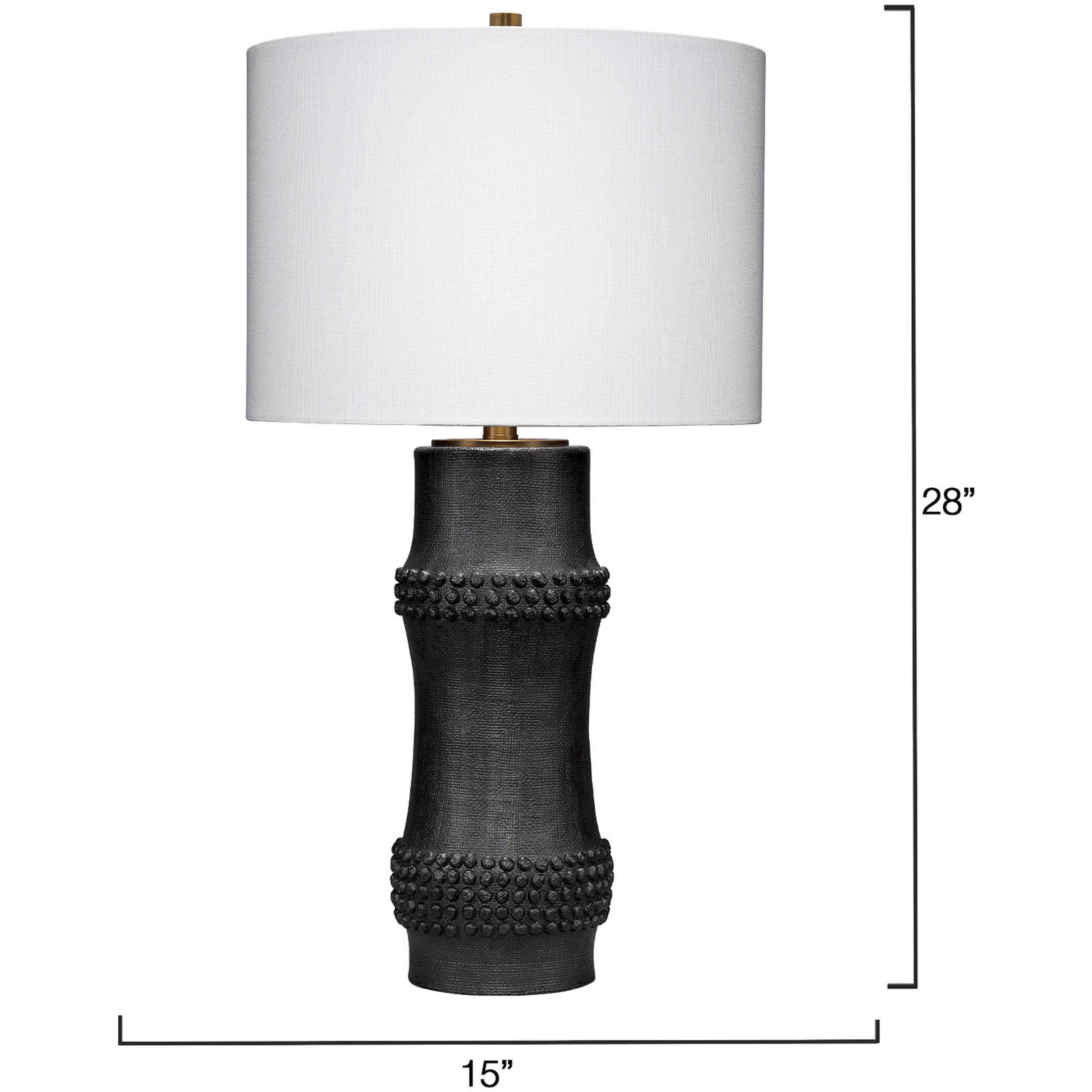 Rail 28 inch 150.00 watt Antique Black Polyresin Table Lamp Portable Light