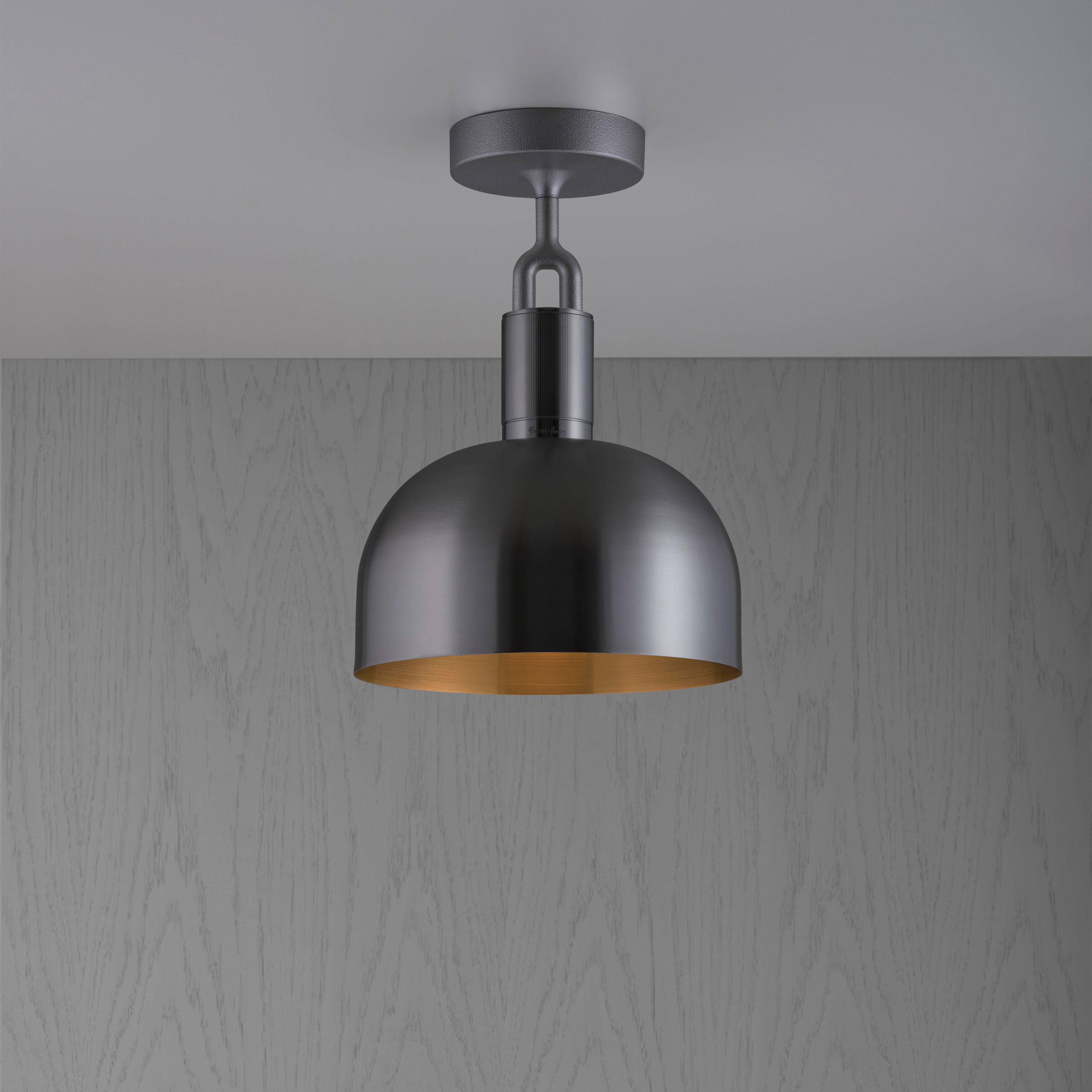 Forked LED 9.84 inch Gun Metal Flush Mount Ceiling Light