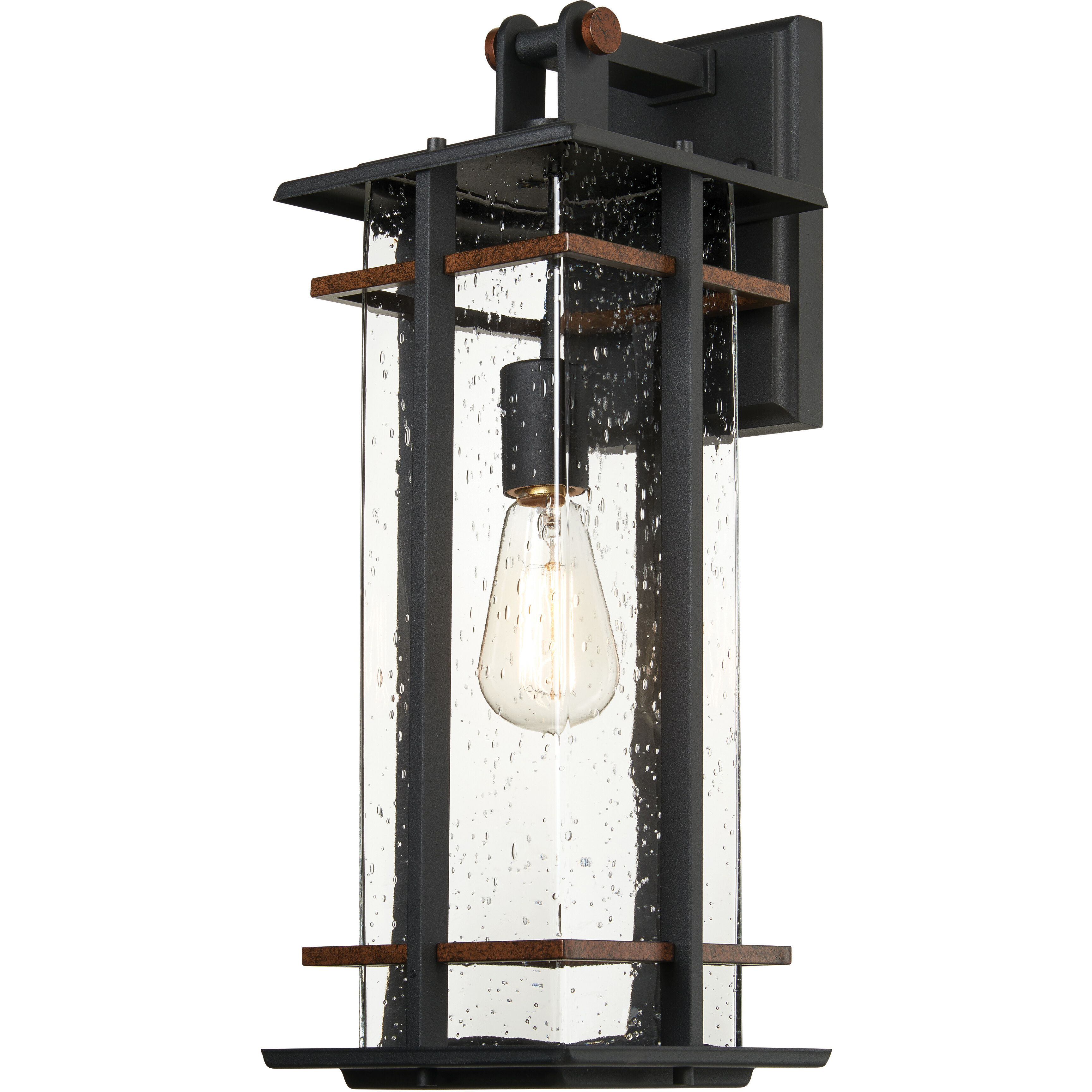 San Marcos 1 Light 18 inch Coal/Antique Copper Accents Outdoor Wall Mount, Great Outdoors