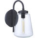 Laclede 1 Light 15 inch Midnight Outdoor Wall Mount, Medium