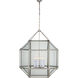 Suzanne Kasler Morris LED 31 inch Polished Nickel Grande Lantern Pendant Ceiling Light in Clear Glass