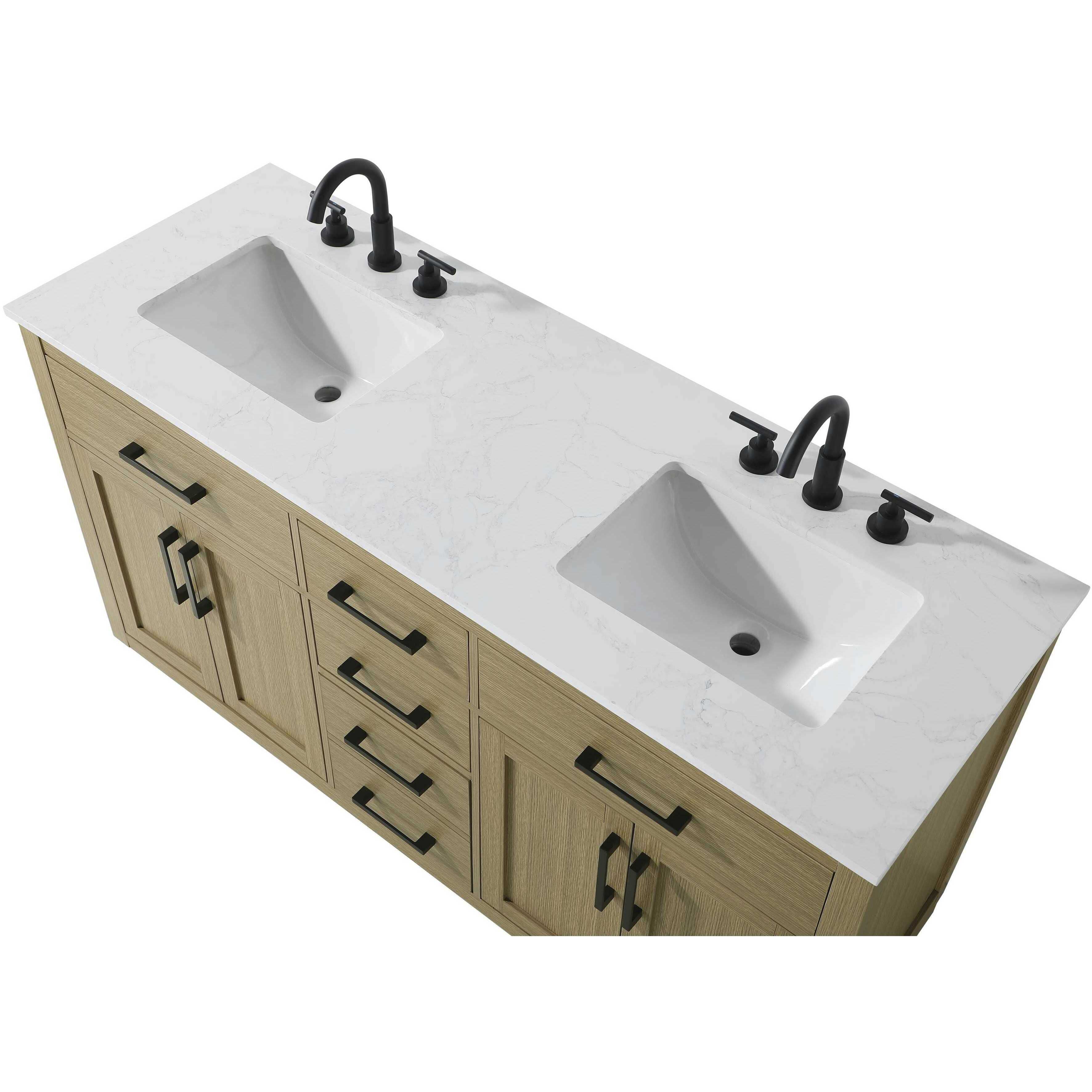 Alden 60 X 35 inch Honey Brown Bathroom Vanity Cabinet