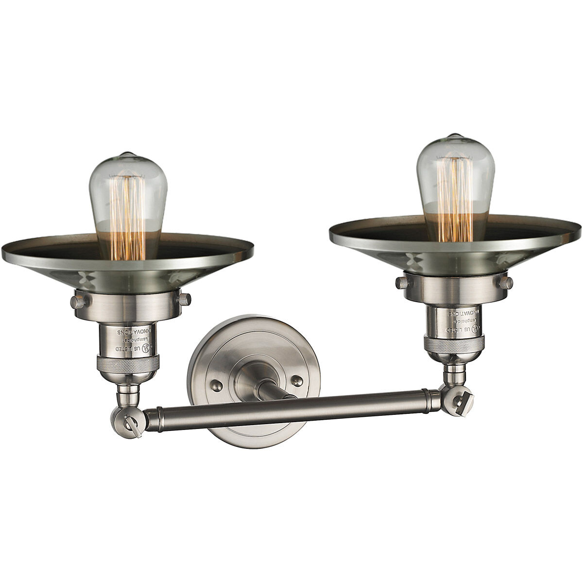 Franklin Restoration Railroad LED 18 inch Brushed Satin Nickel Bath Vanity Light Wall Light, Franklin Restoration