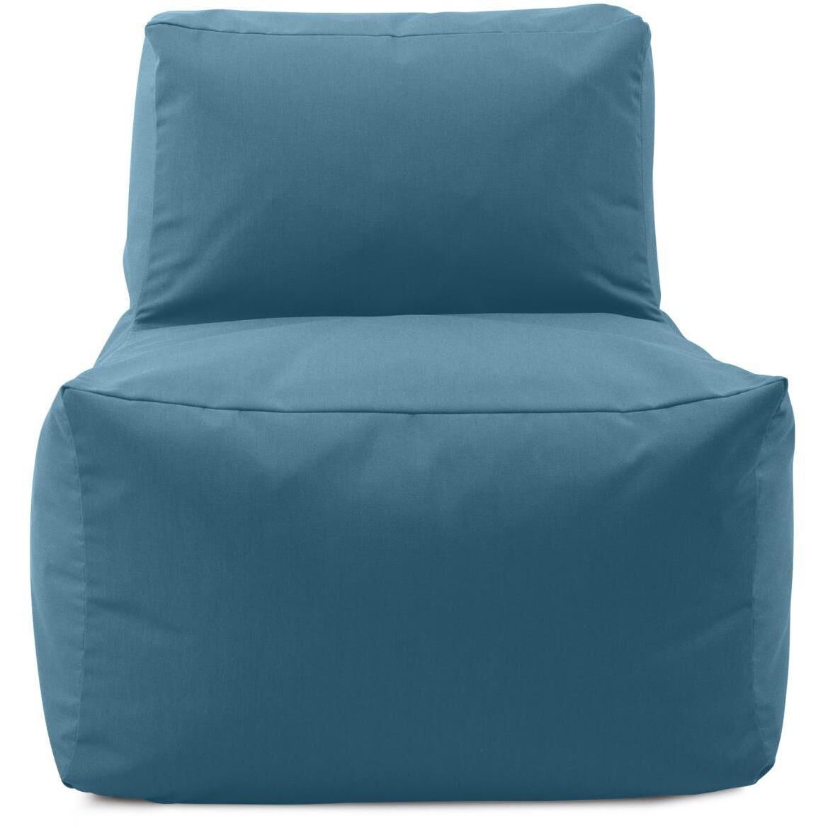 Seascape Turquoise Outdoor Pouf Chair Cover
