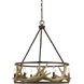 Antler 6 Light 26 inch Rust Chandelier Ceiling Light