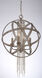 Cascade 4 Light 8.18 inch Burnished Silver Leaf Pendant Ceiling Light