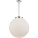 Franklin Restoration Beacon 1 Light 18 inch Polished Chrome Pendant Ceiling Light in Incandescent, Matte White