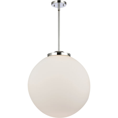 Franklin Restoration Beacon 1 Light 18 inch Polished Chrome Pendant Ceiling Light in Incandescent, Matte White