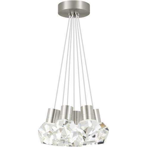 Sean Lavin Kira LED Satin Nickel Pendant Ceiling Light in LED 90 CRI 3000K, White Cord, Integrated LED