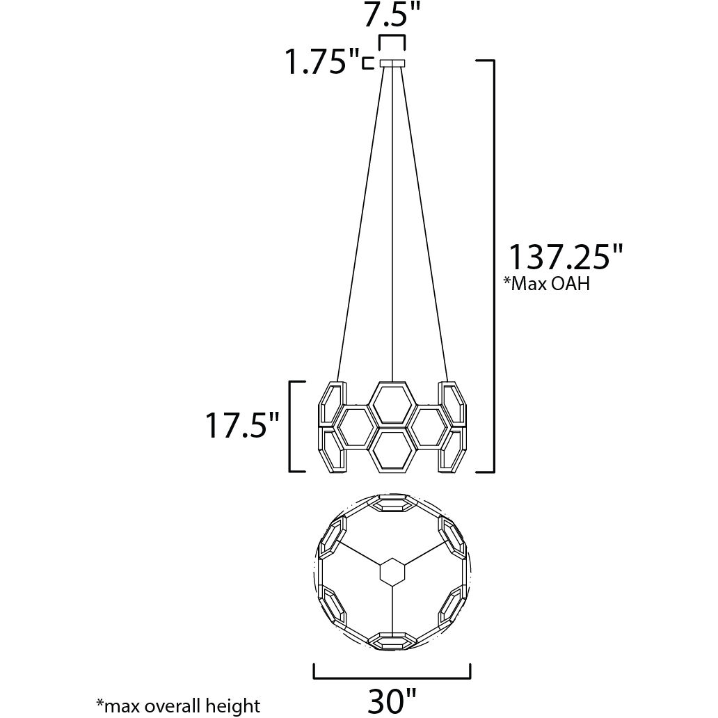 Polygon Single Pendant Ceiling Light