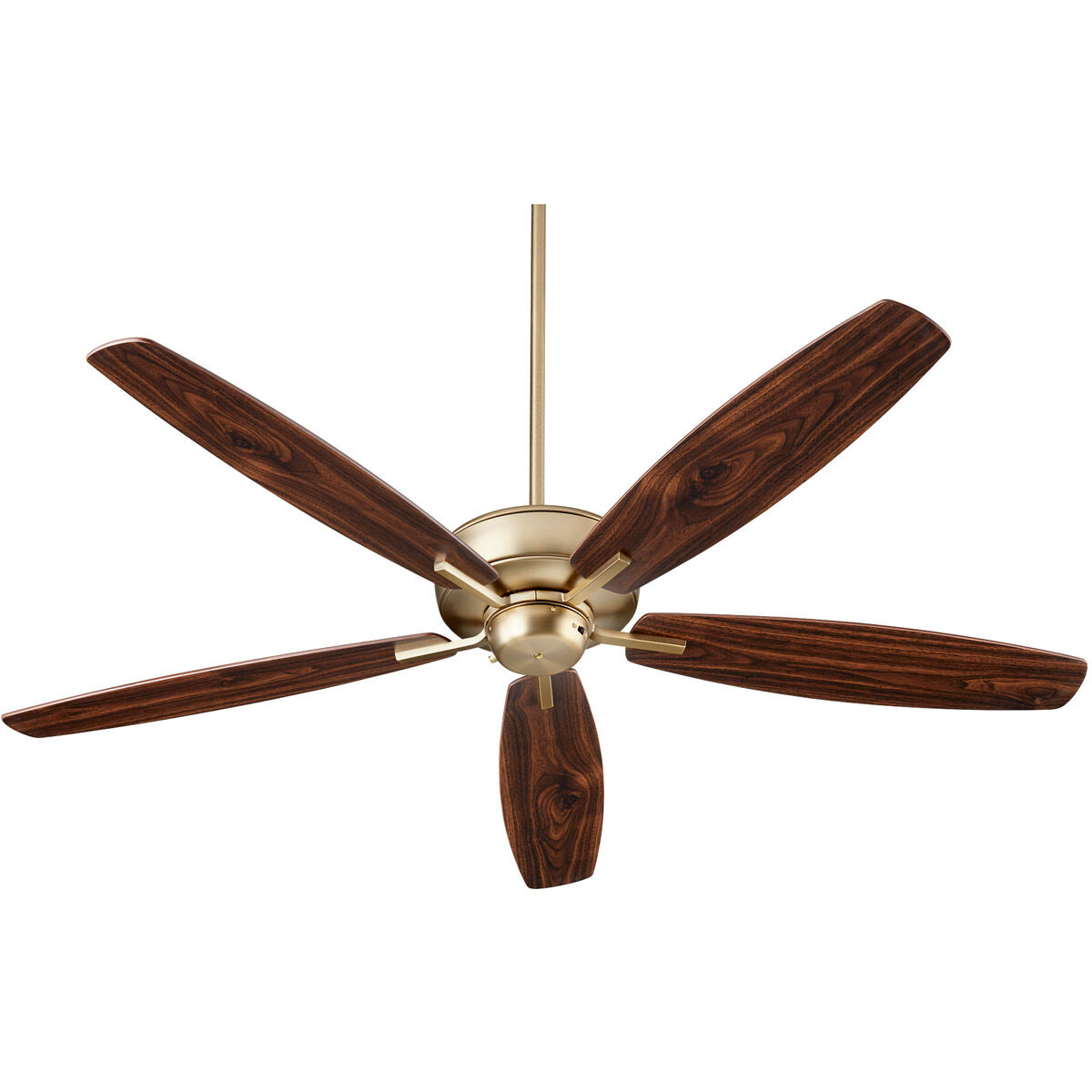 Breeze 60 inch Aged Brass with Dark Oak/Walnut Blades Ceiling Fan