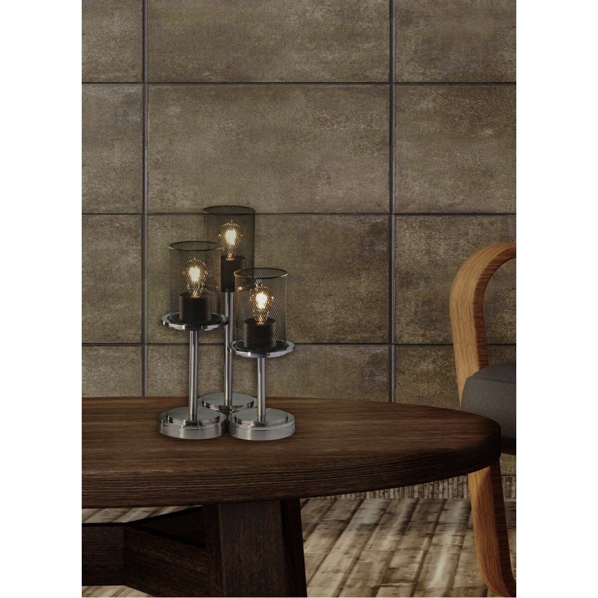 Dakota 16 inch 40 watt Brushed Nickel Table Lamp Portable Light