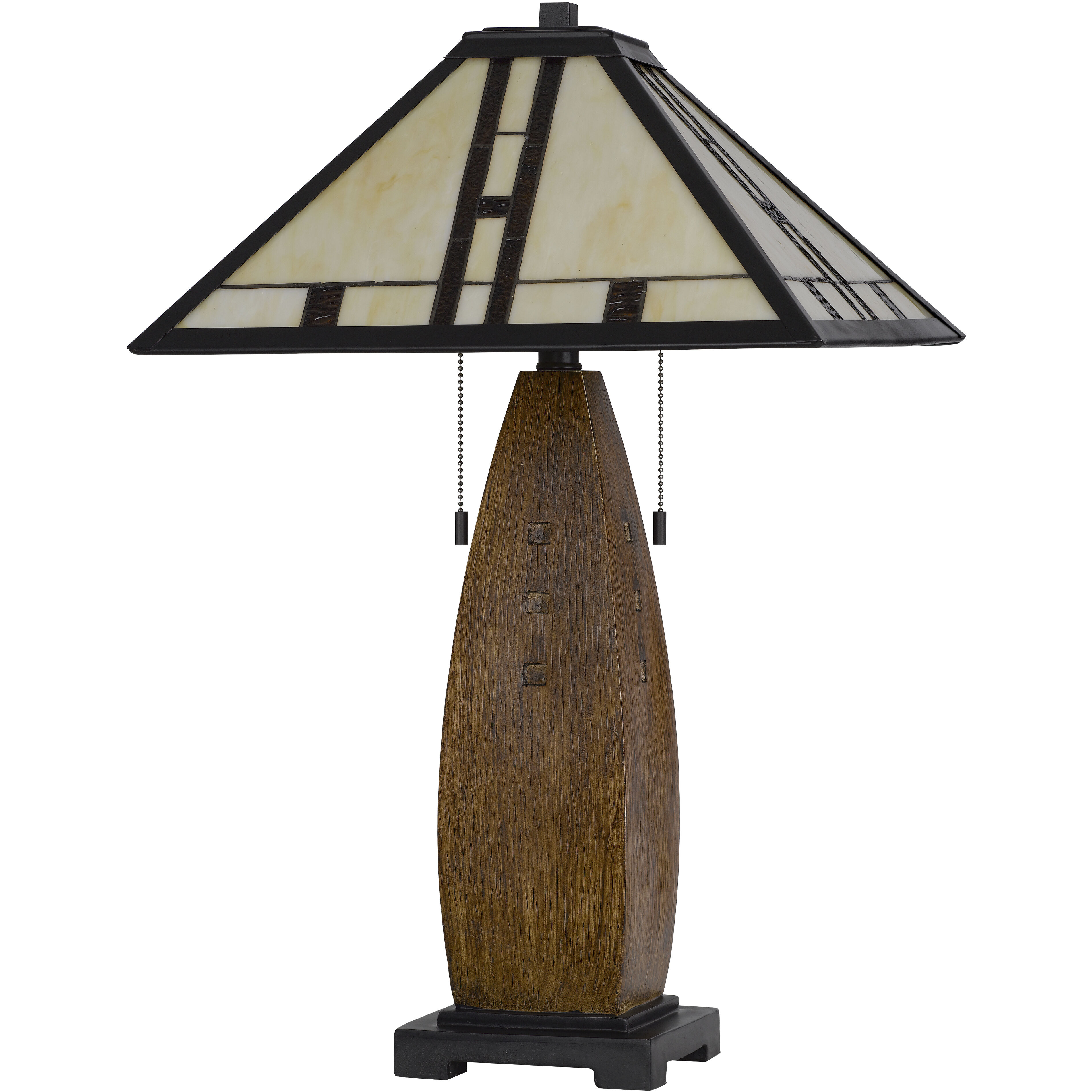 3106 Tiffany 26 inch 60.00 watt Oak Table Lamp Portable Light