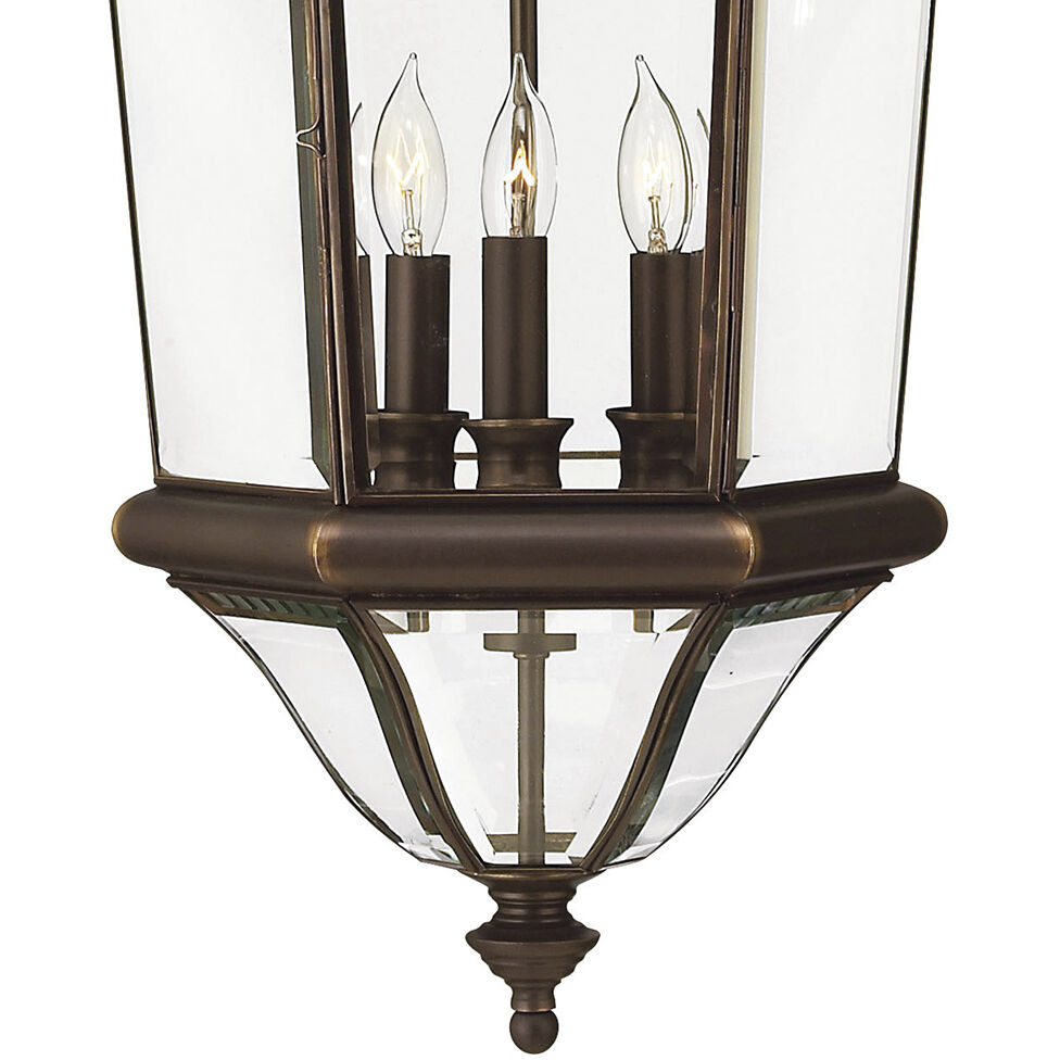 Augusta 3 Light 13.25 inch Copper Bronze Outdoor Hanging Lantern