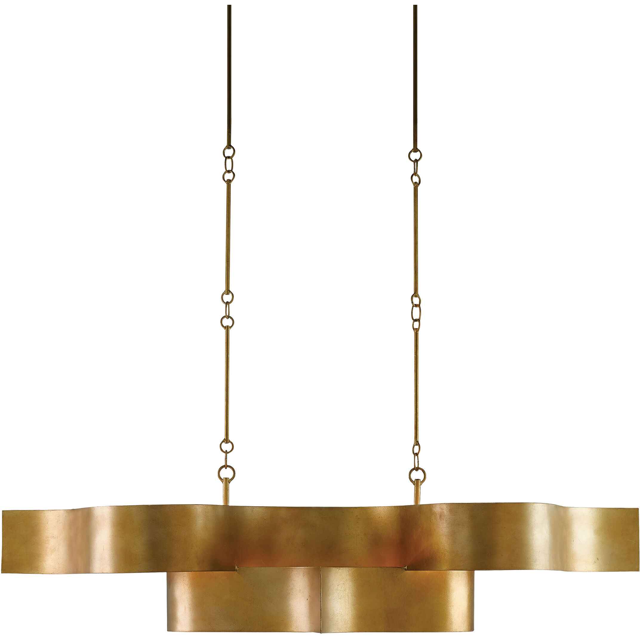 Grand Lotus 6 Light 50.5 inch Antique Gold Leaf Chandelier Ceiling Light