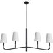 Eleanor 4 Light 53 inch Matte Black Horizontal Chandelier Ceiling Light