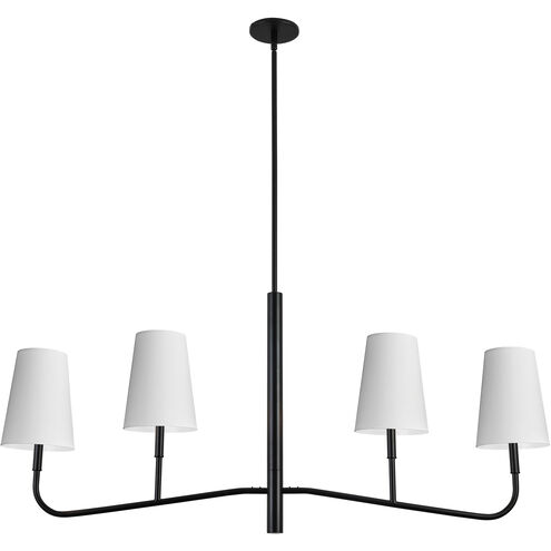 Eleanor 4 Light 53 inch Matte Black Horizontal Chandelier Ceiling Light