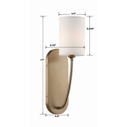 Preston 1 Light 4.5 inch Vibrant Gold Sconce Wall Light