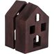 House 4 X 1.5 inch Rustic Bookends