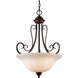 Laredo II 3 Light 19 inch Antique Bronze Pendant Ceiling Light