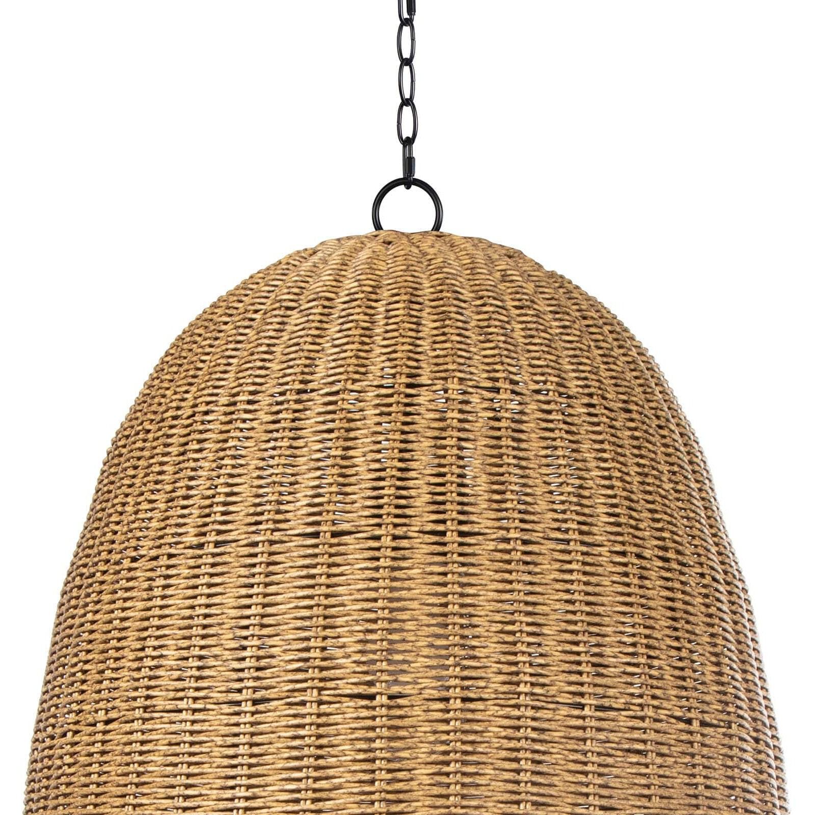 Beehive 1 Light 20.5 inch Natural Outdoor Pendant, Large