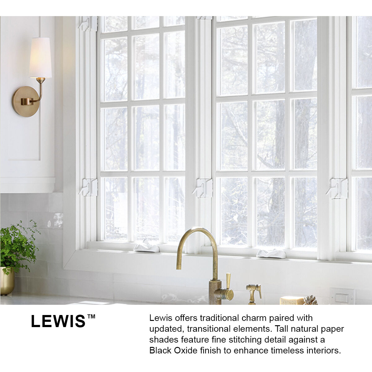 Lewis 5.5 inch Black Oxide Indoor Wall Sconce Wall Light