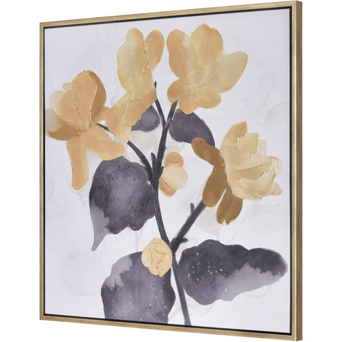 Jessamine Yellow with Black and Gold Framed Wall Art