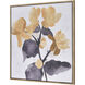 Jessamine Yellow with Black and Gold Framed Wall Art