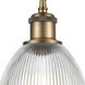 Ballston Castile 1 Light 6 inch Brushed Brass Mini Pendant Ceiling Light in Clear Glass, Ballston