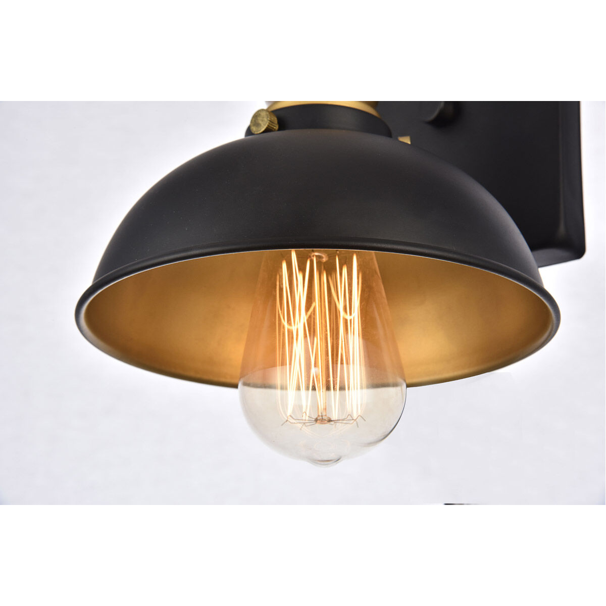 Anders 1 Light 7 inch Black and Brass Wall Sconce Wall Light