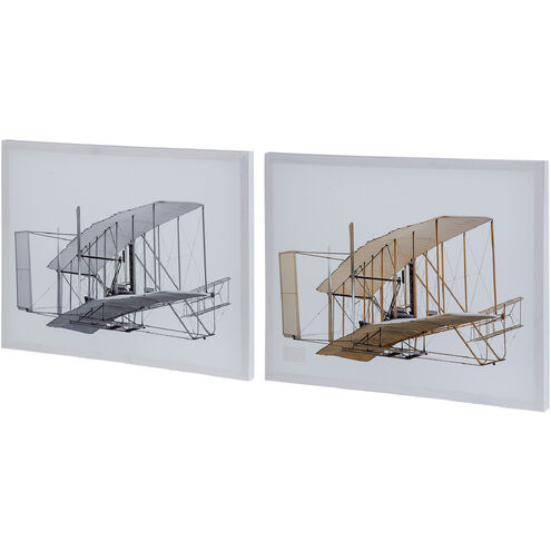 Flight Diptych Grey and Brown Wall Art