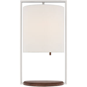 Ray Booth Zenz 21 inch 15.00 watt Polished Nickel and Walnut Table Lamp Portable Light, Medium