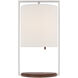 Ray Booth Zenz 21 inch 15.00 watt Polished Nickel and Walnut Table Lamp Portable Light, Medium