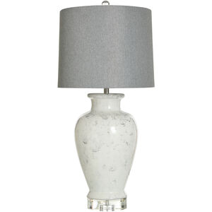 Julian 38 inch 150.00 watt White and Grey and Clear Table Lamp Portable Light