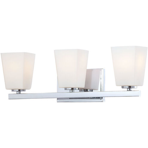 City Square 3 Light 21 inch Chrome Bath Light Wall Light