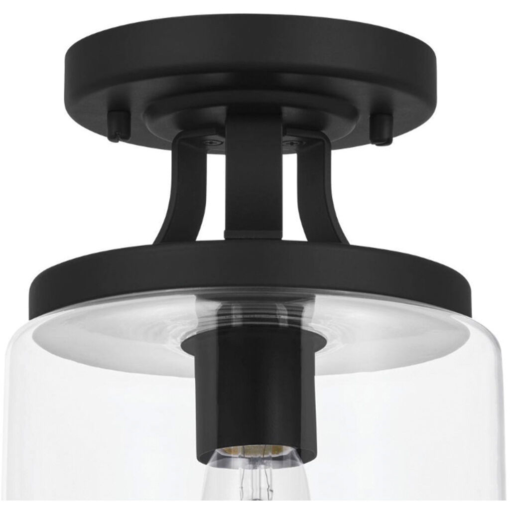 Melina 1 Light 6.75 inch Matte Black Flush Mount Ceiling Light